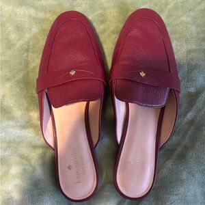 Kate Spade Burgundy Loafers 10